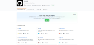 Alcuni dei repository ai quali si può collaborare su GitHub