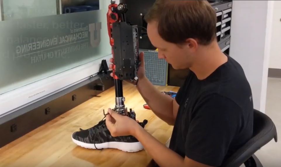 Modello di protesi di gamba computerizzata realizzata dall'Università dello Utahcredits: utah.edu