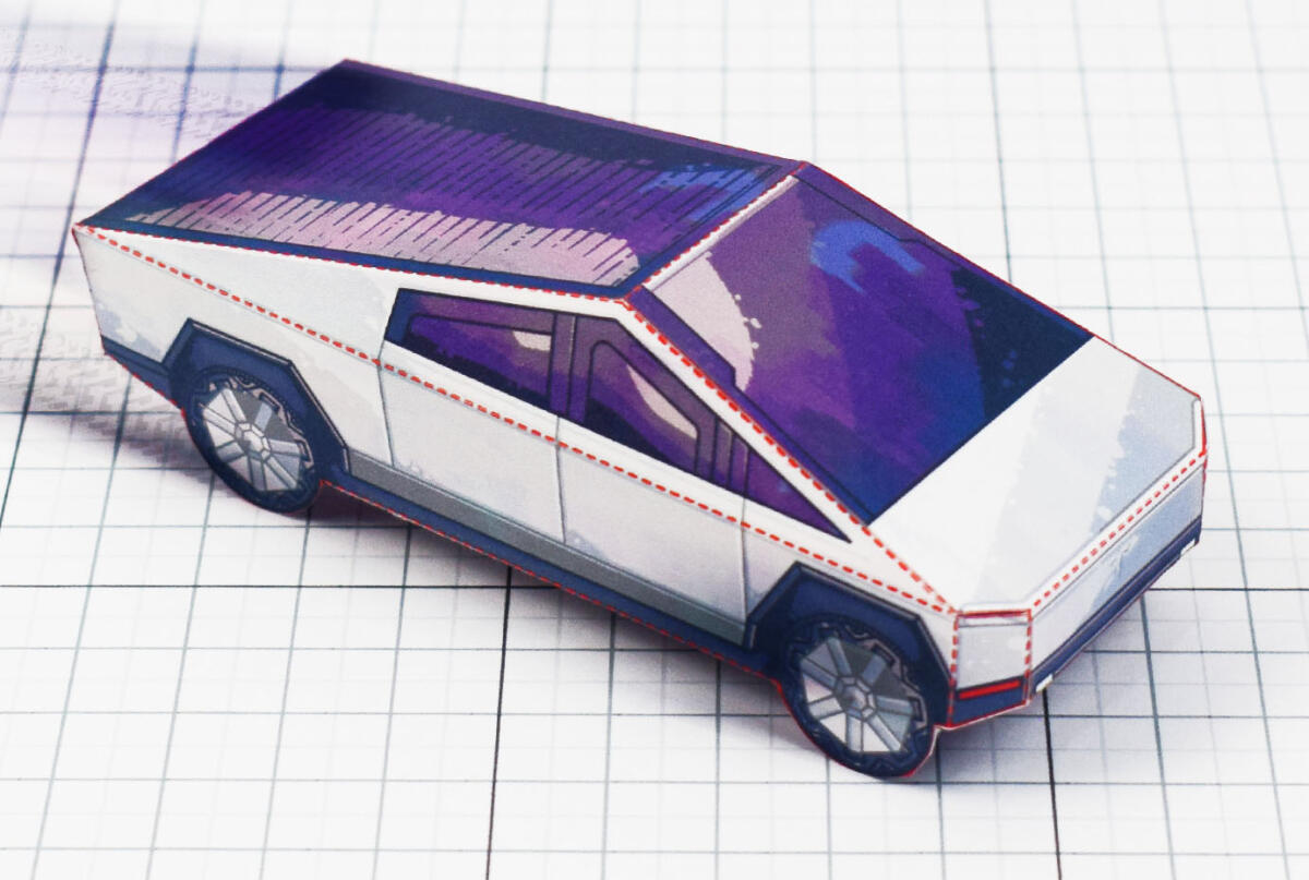 Cybertruck di carta: per i meno fortunati o per i più impazienti? - PH: folduptoys.com