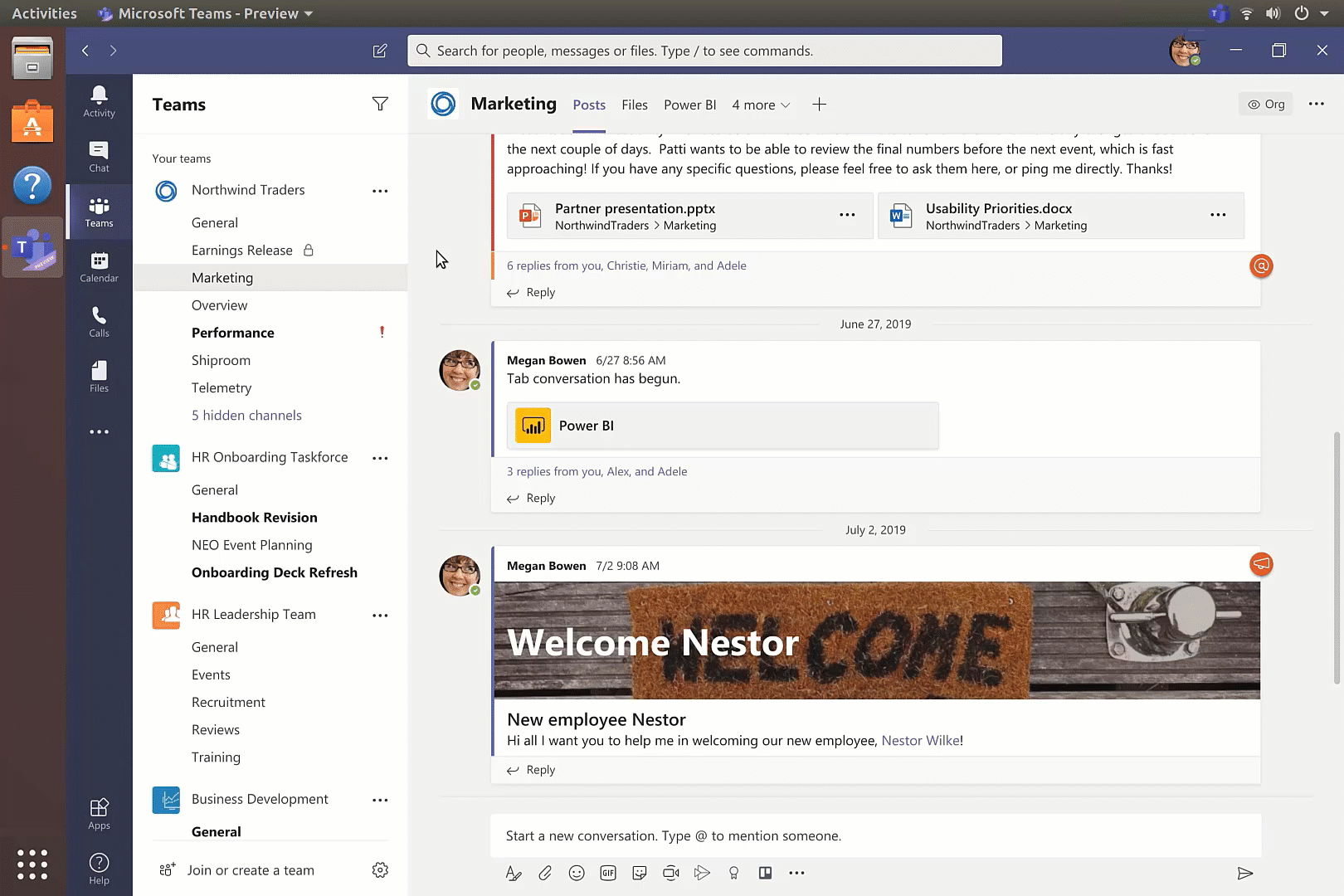 Microsoft Teams su Ubuntu. Credits: microsoft.com
