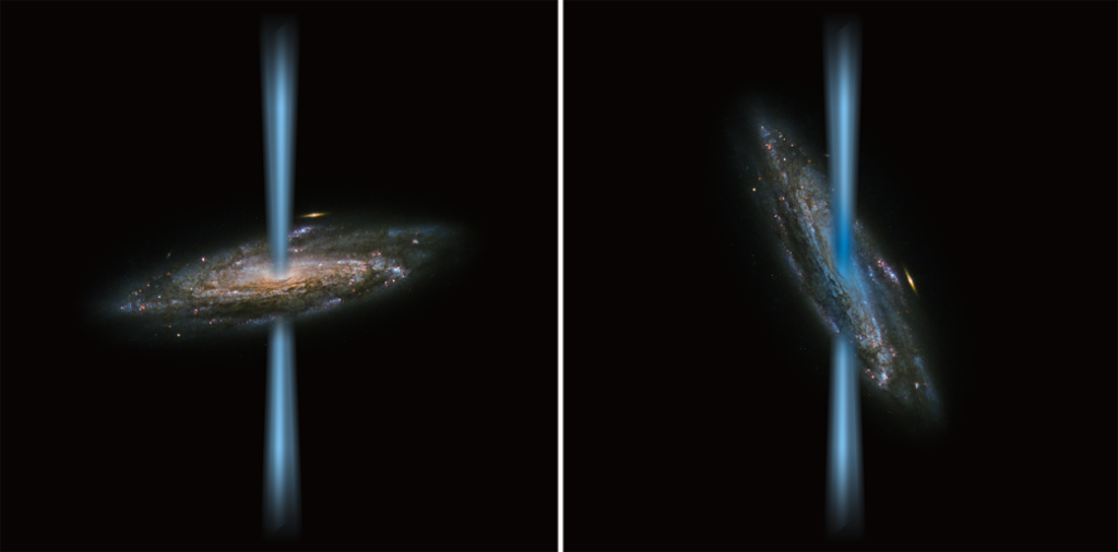 Rendering Black Hole di una strana galassia trovata da SOFIACredits: NASA.gov