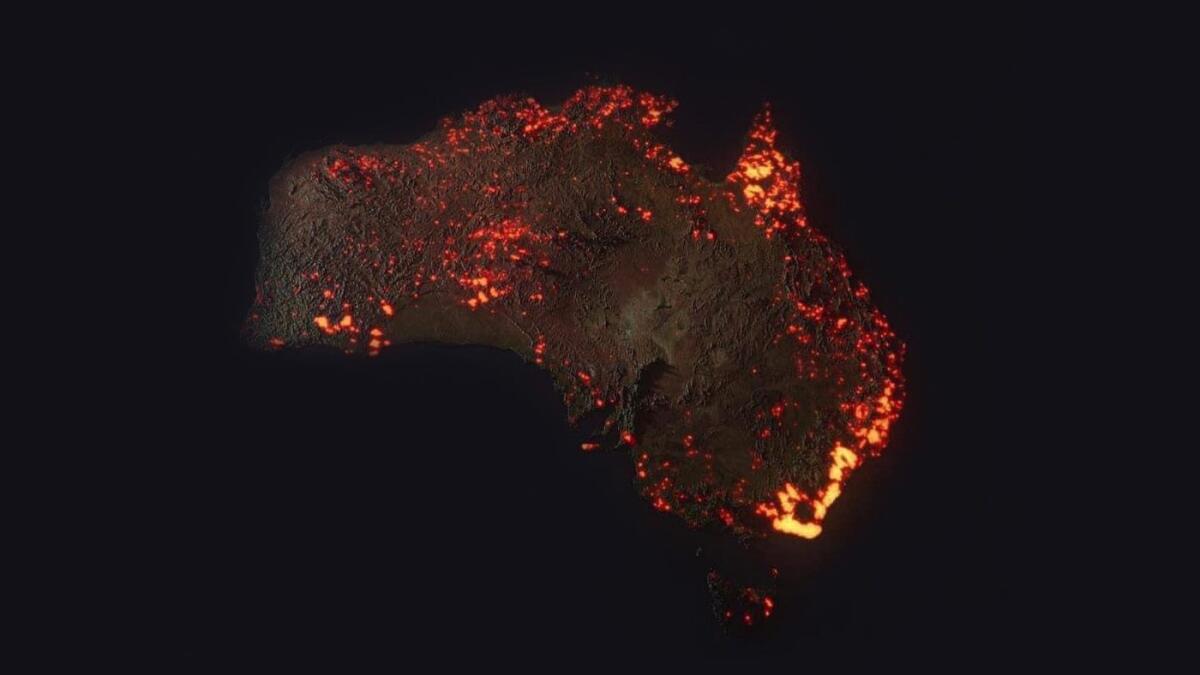 L'Australia va a fuoco e vista dall'alto fa paura - Australia Incendi Alto