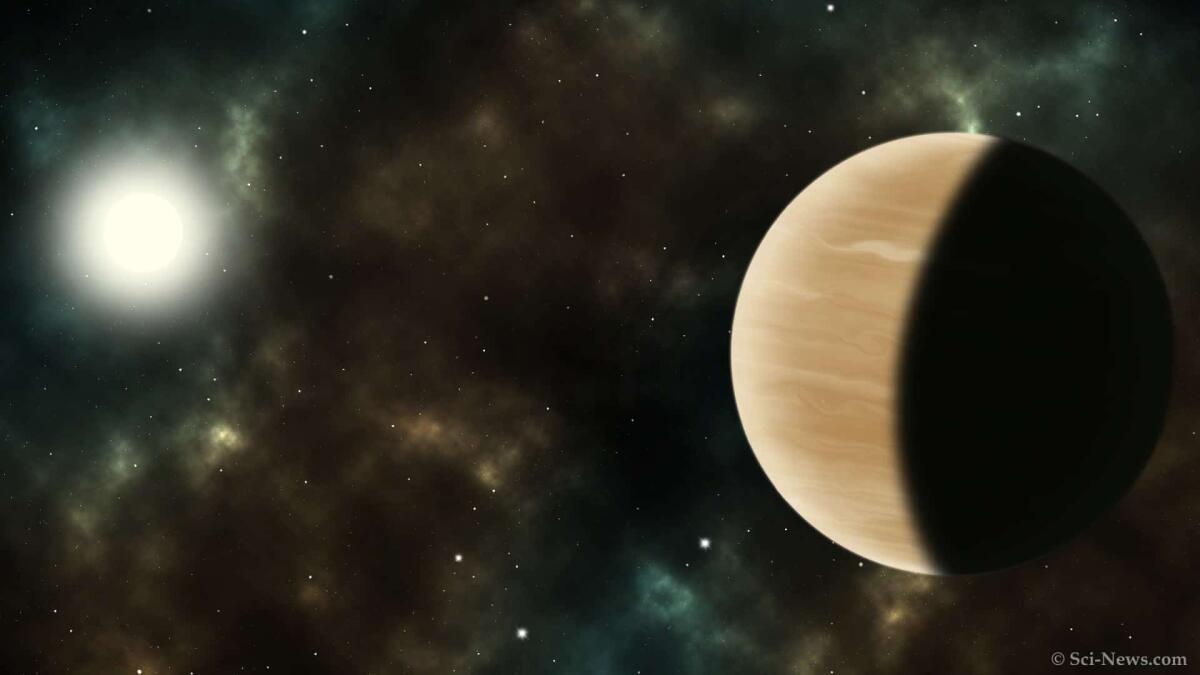 TOI-677b, il pianeta gioviano caldo appena scoperto - Come un artista ha immaginato il pianeta gioviano caldo.

Crediti: Sci-News.com.
