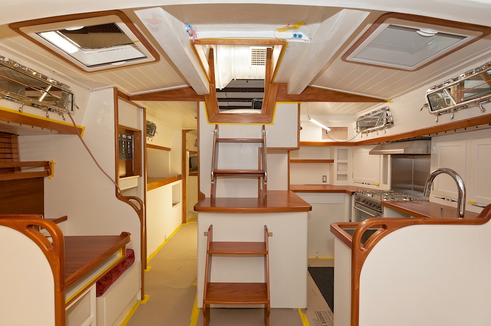 Cabine interne in allestimento a bordo del Catari