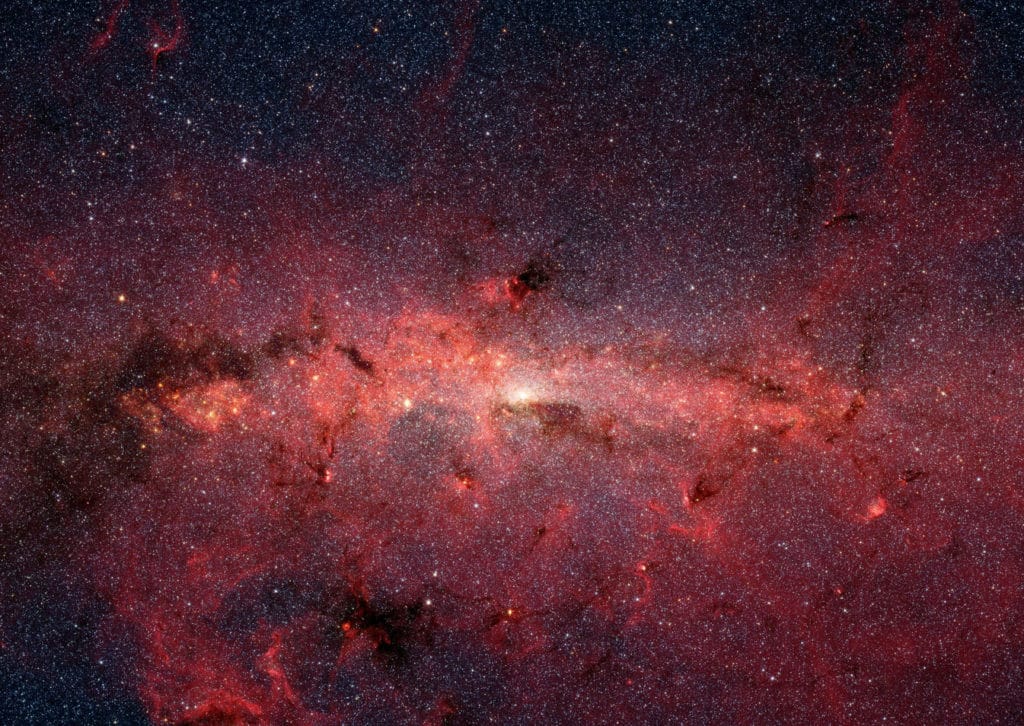 La Via Lattea (crediti: NASA, JPL-Caltech, Susan Stolovy (SSC/Caltech))