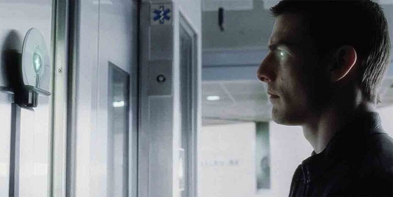 Scanning della retina in Minority Report di Steven Spielberg