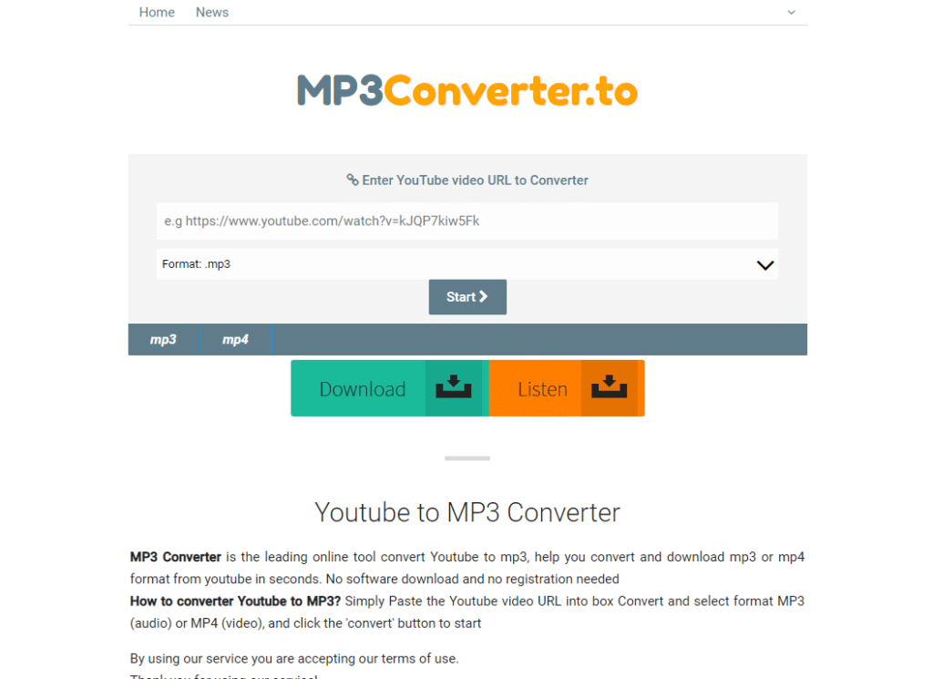Screenshot MP3Converter.to