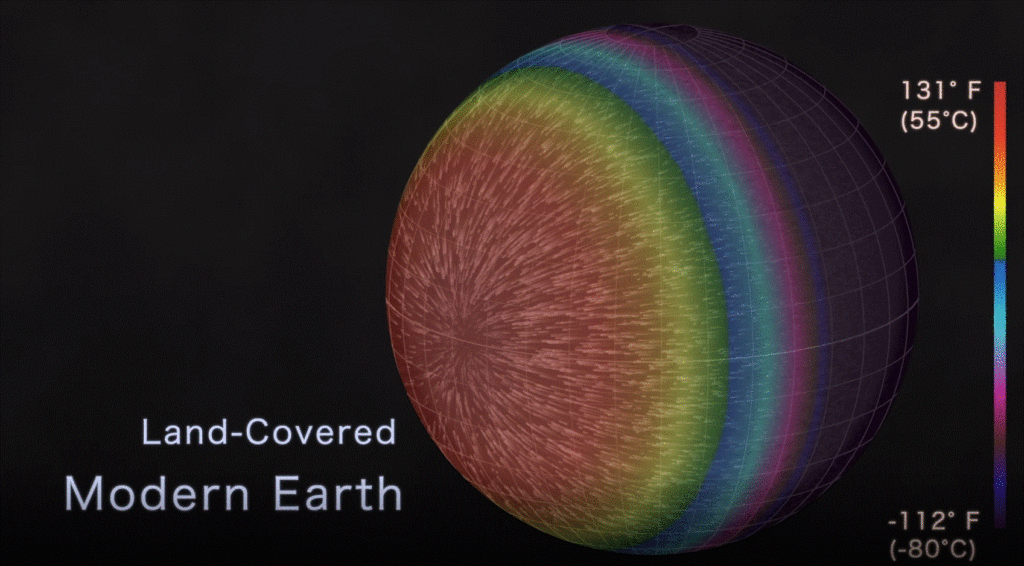 Land-Covered Simulation TOI 700d Credits: NASA Goddard Space Flight Center.