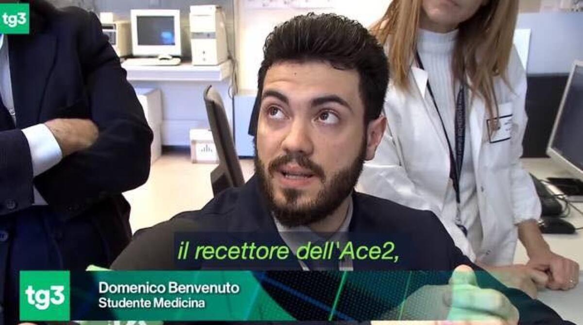 Domenico Benvenuto, lo studente che ha individuato il DNA del Coronavirus - Domenico Benvenuto, crediti: TG3/RAI
