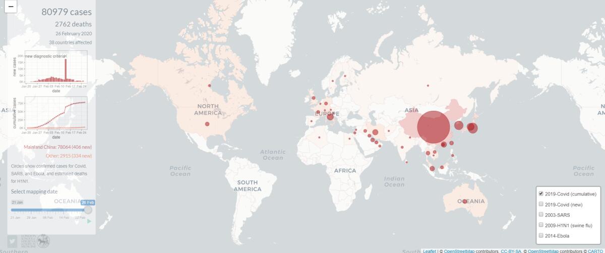 Coronavirus: mappa interattiva aggiornata in real time - 