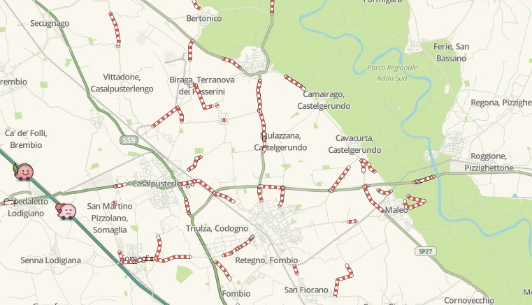 Foto catturata dal portale online di waze.com