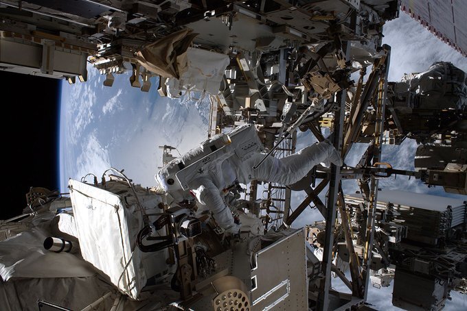 Luca Parmitano durante la 4° EVACredits:  @astro_luca