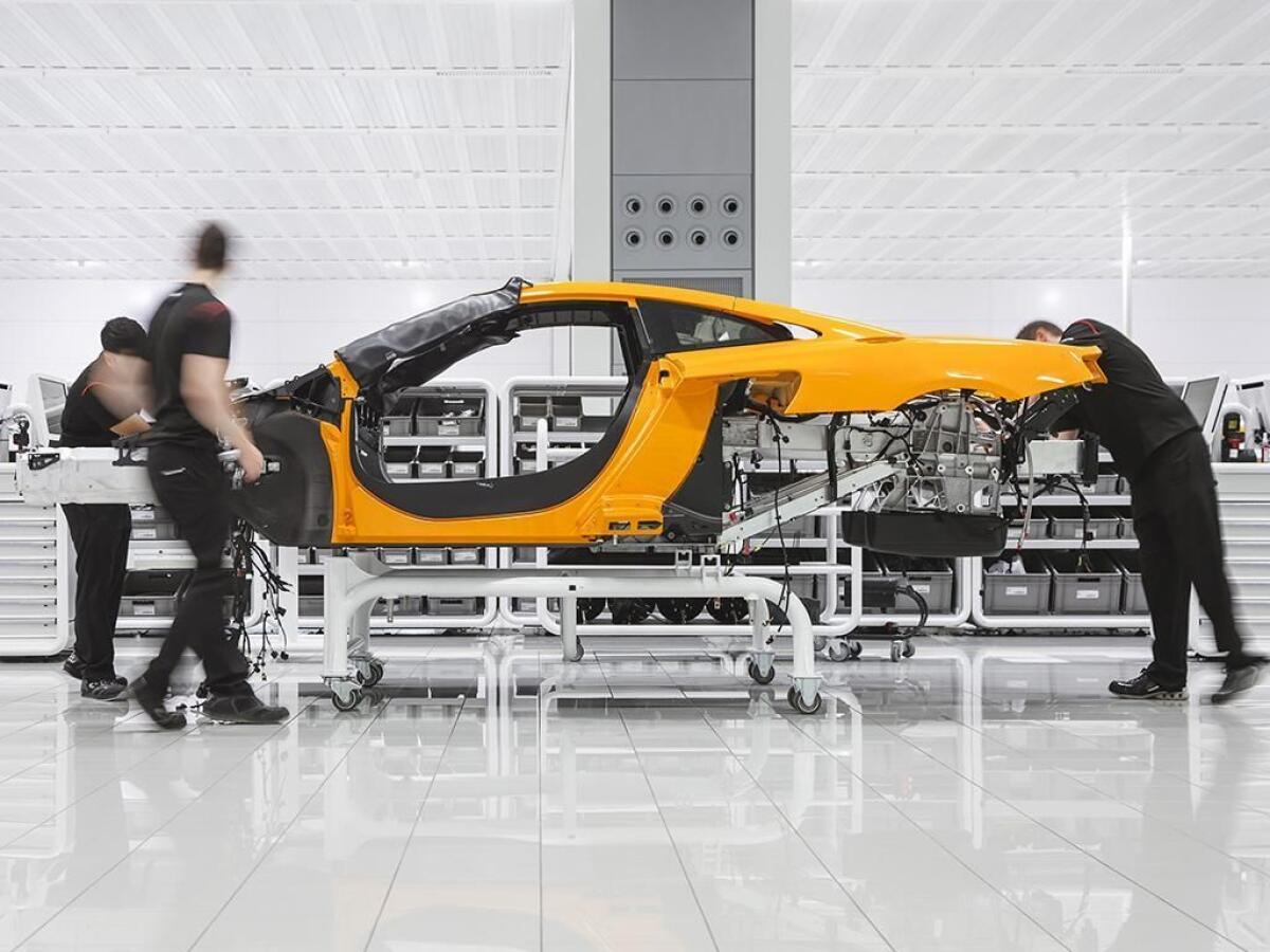Coronavirus: l'influenza sull'industria automobilistica - Linea di produzione della McLaren