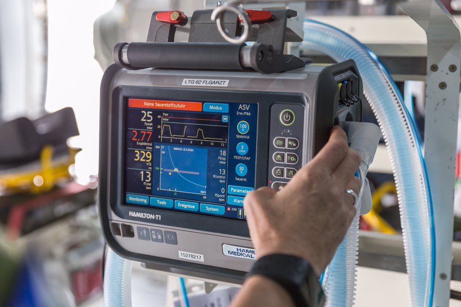 Uno dei monitor dell' A-310 MedEvac