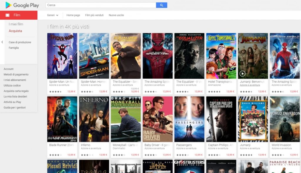 Libreria Google Play Film