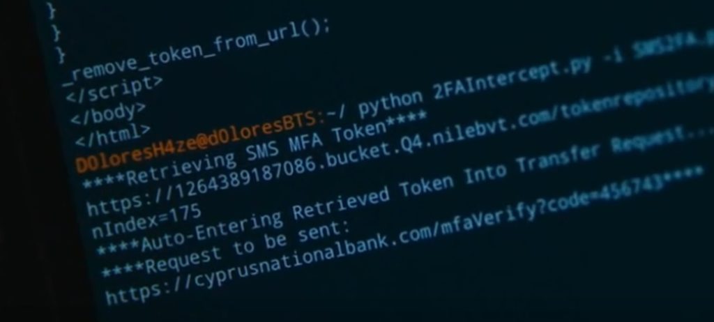Lo script python che utilizza il token MFA intercettato e invia una richiesta di trasferimento di denaro al sito della banca.