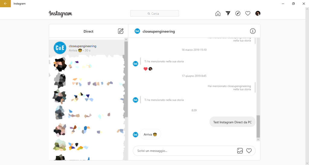 Instagram Direct su PC è ora disponibile