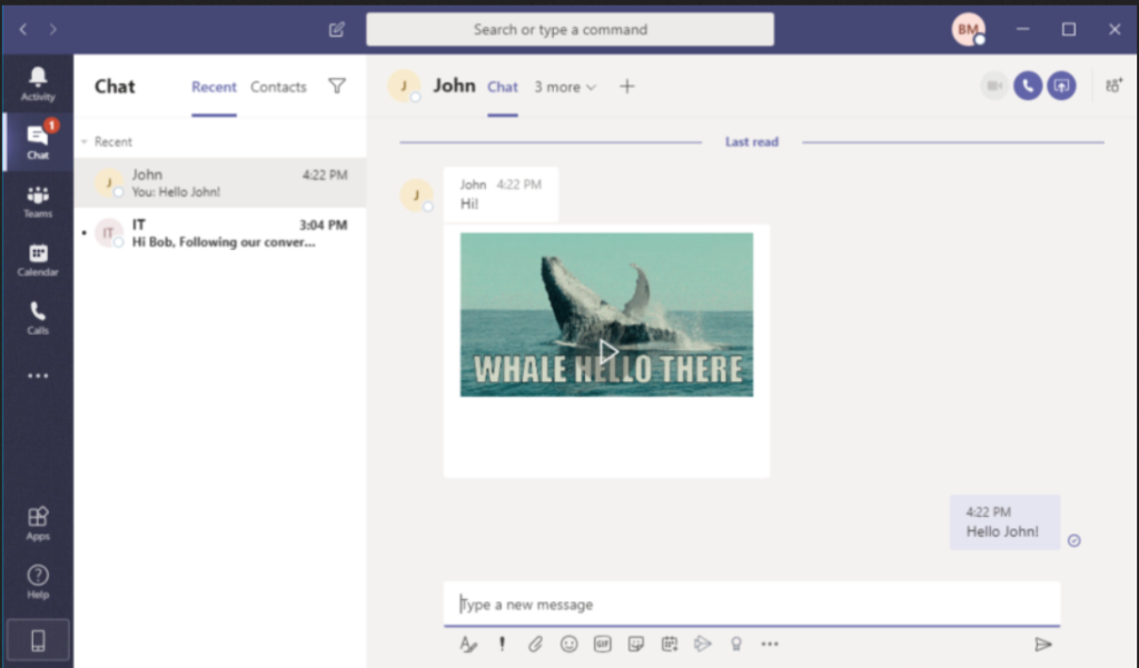 GIF sulla chat di Microsoft Teams. Credits: cyberark.com