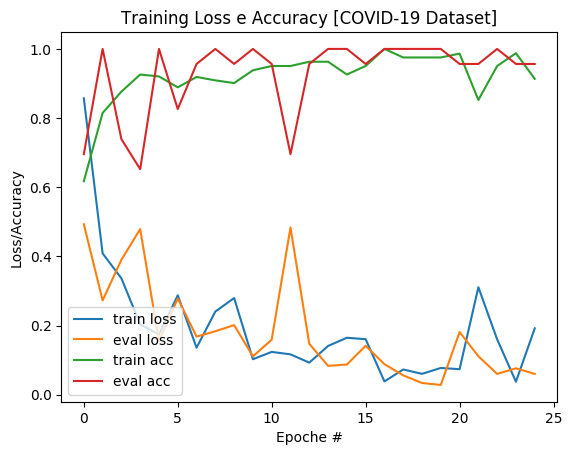 Grafico di loss e accuracy