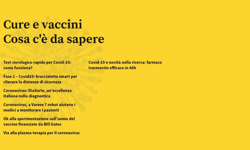 Nasce CovidOggi, tutte le news su Covid-19 firmate CuE