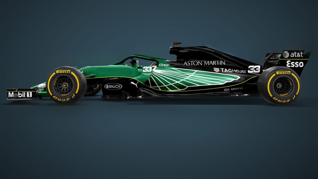 Render non ufficiale livrea Aston Martin