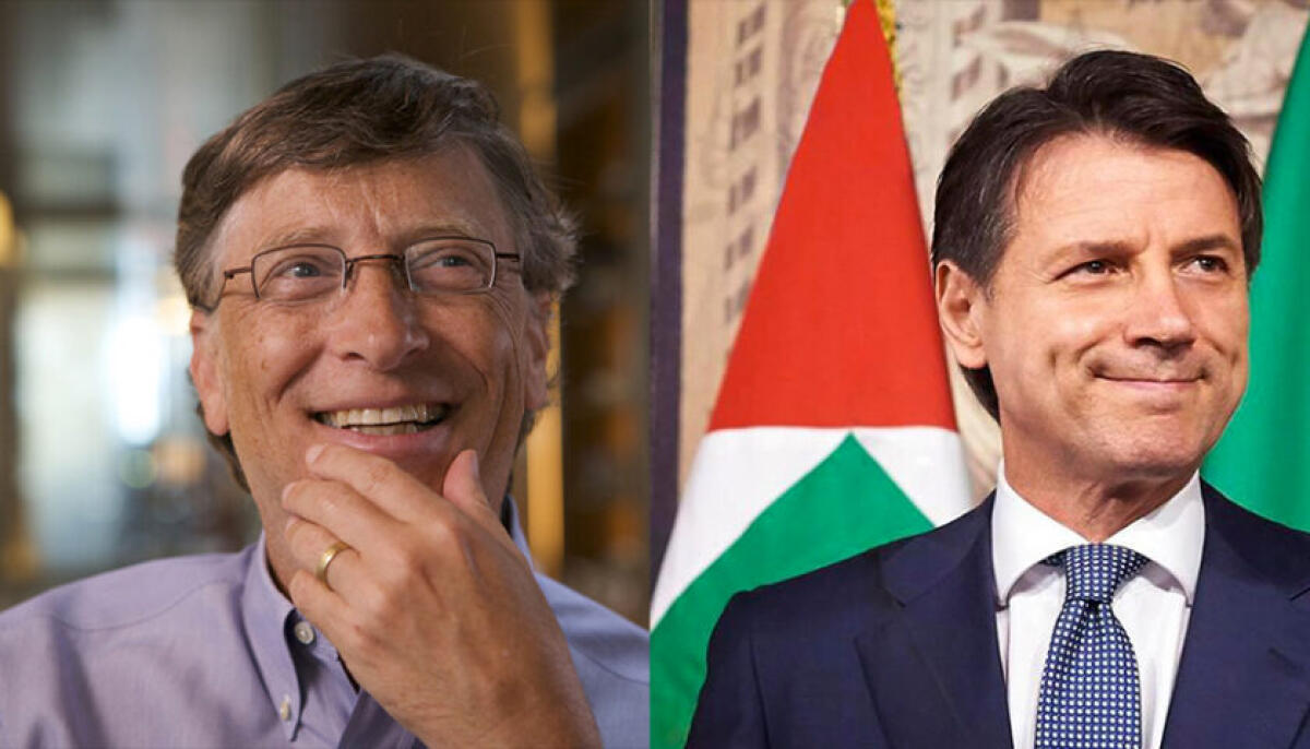 Bill Gates e Giuseppe Conte insieme per un vaccino contro il coronavirus - Credits: Il Giornale di Salerno