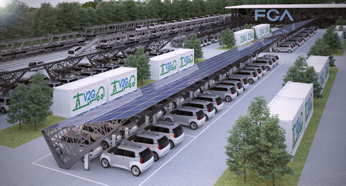 L'impianto V2G più grande al mondo è di Fca/Engie Eps - Fonte: fcagroup.com