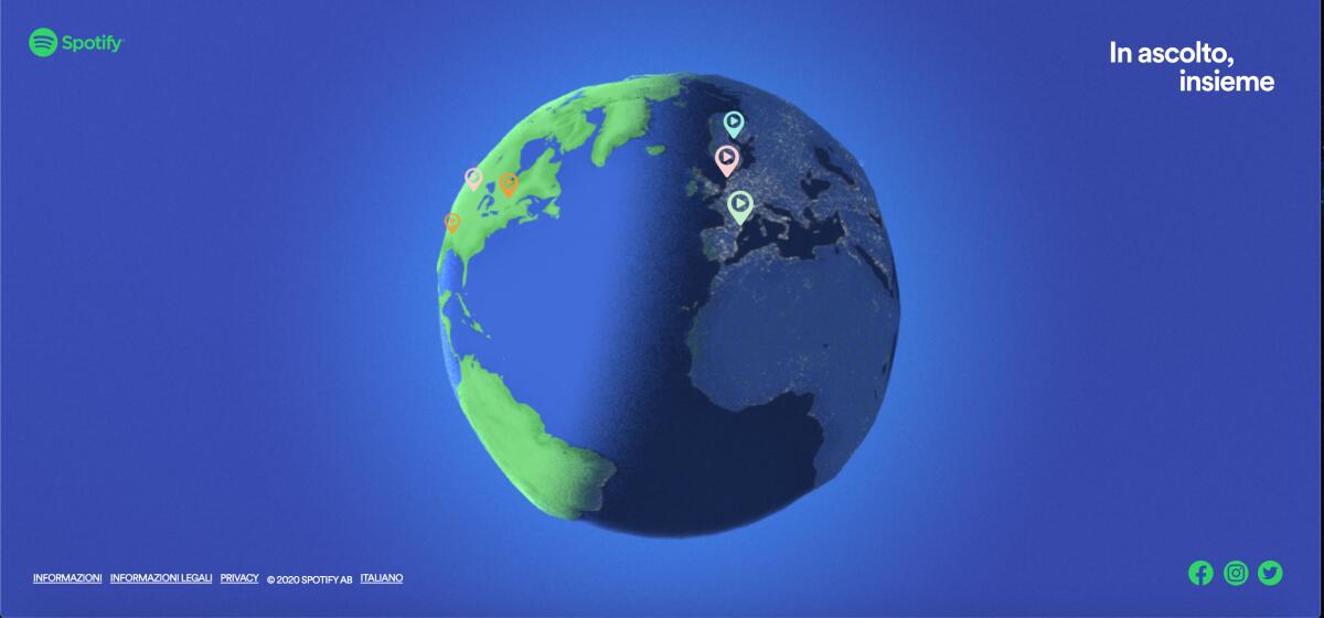 Spotify mostra i brani ascoltati in contemporanea nel mondo - 