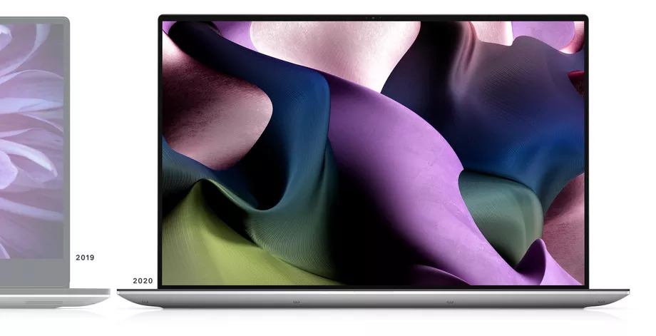 Dell XPS 15 2020 confrontato con il modello 2019. Credits: Dell.
