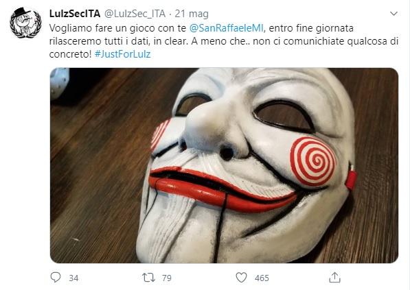 LulzSec: Data Breach al San Raffaele di Milano