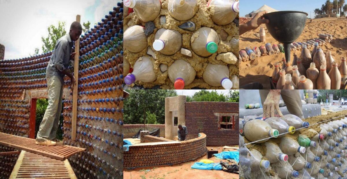 Bottiglie di plastica come mattoni, l'idea di otto ingegneri indiani - engineeringdiscoveries.com