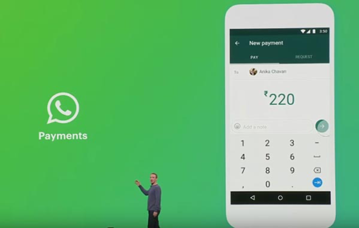 Durante la presentazione dei risultati finanziari di Facebook, tenutasi nel Gennaio scorso, Mark Zuckerberg annuncia la novità WhatsApp Pay. Credits: www.hwupgrade.it