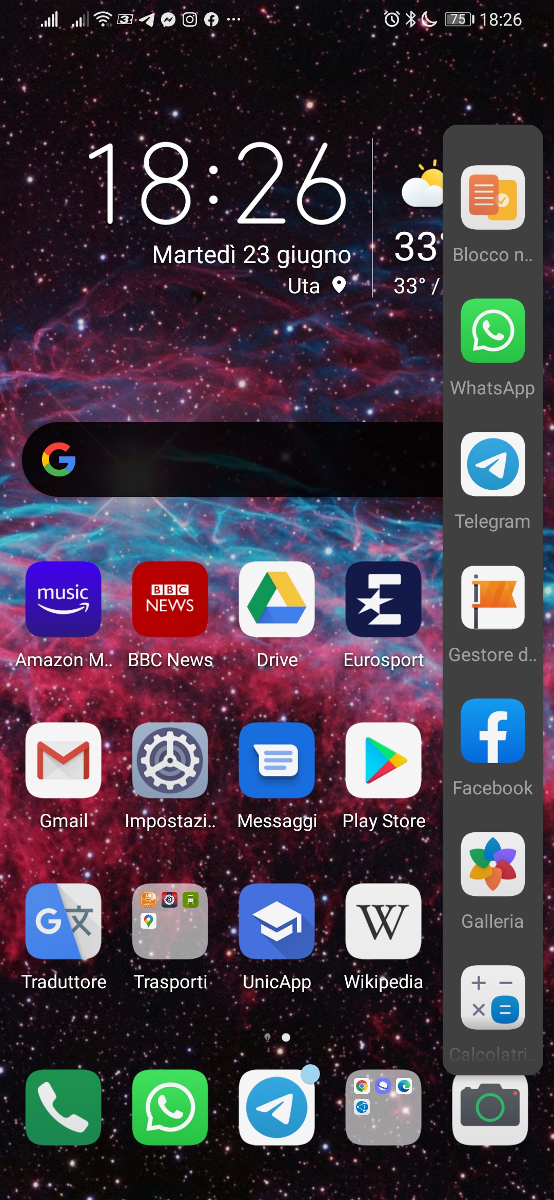 Recensione Huawei P30, modalità multi-finestra
