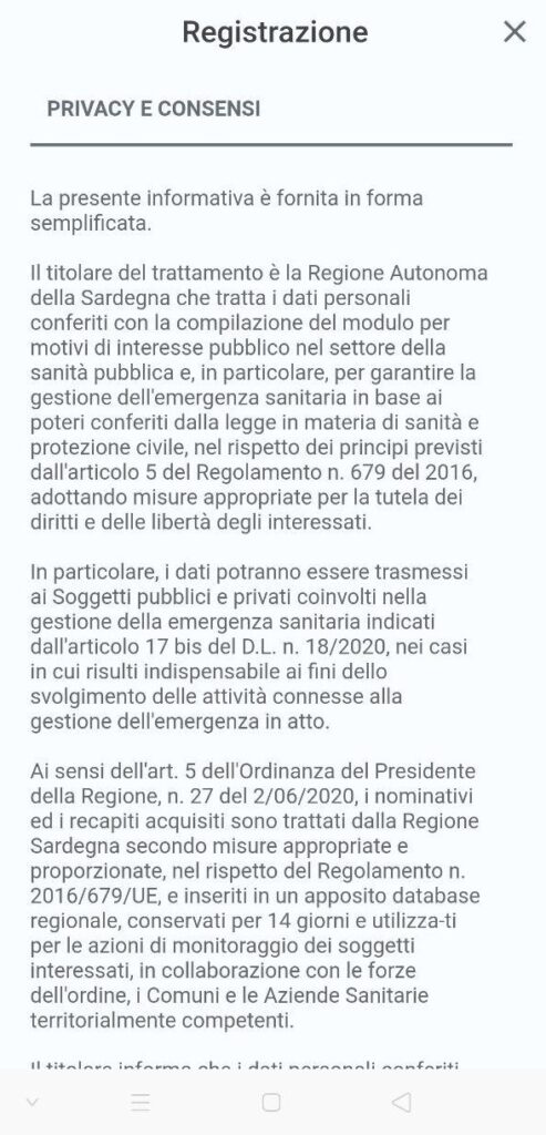 App Sardegna Sicura: sbarcare e soggiornare in Sardegna
