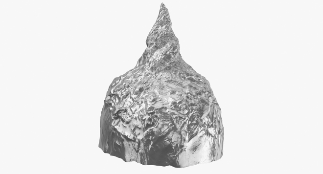 Credits: www.turbosquid.com. Esempio di cappello di carta stagnola venduto online al presso di 44$