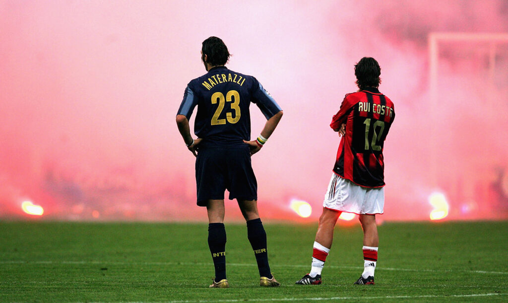 Famosa immagine di un derby di Champion's del 2005, da SkySport.it