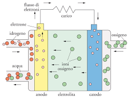 Funzionamento della cella a combustibile. fonte: treccani.it