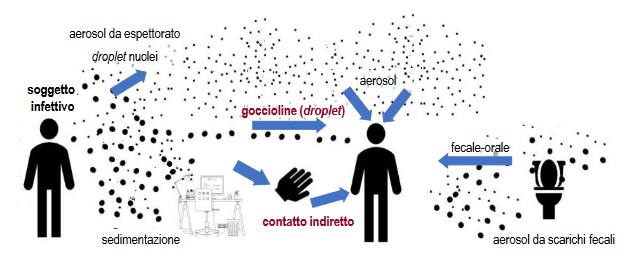 Modalità di contagio. Estratto dal rapporto ISS n. 33/2020