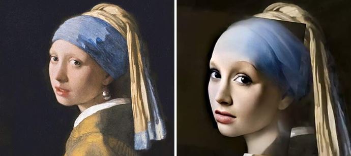 Ragazza con l’Orecchino di Perla (1665). Credit: Denis Shiryaev.