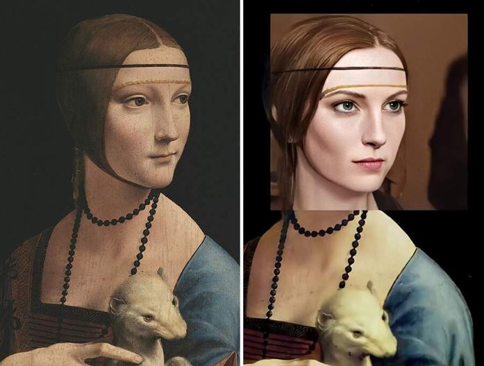 Leonardo da Vinci, Dama con l’Ermellino (1489-1490). Credit: Denis Shiryaev.