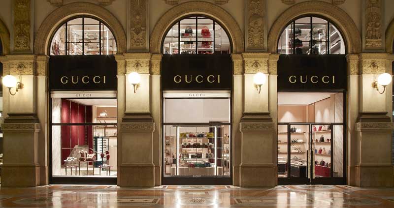 Boutique Gucci a Milano Credits: www.arredanegozi.it