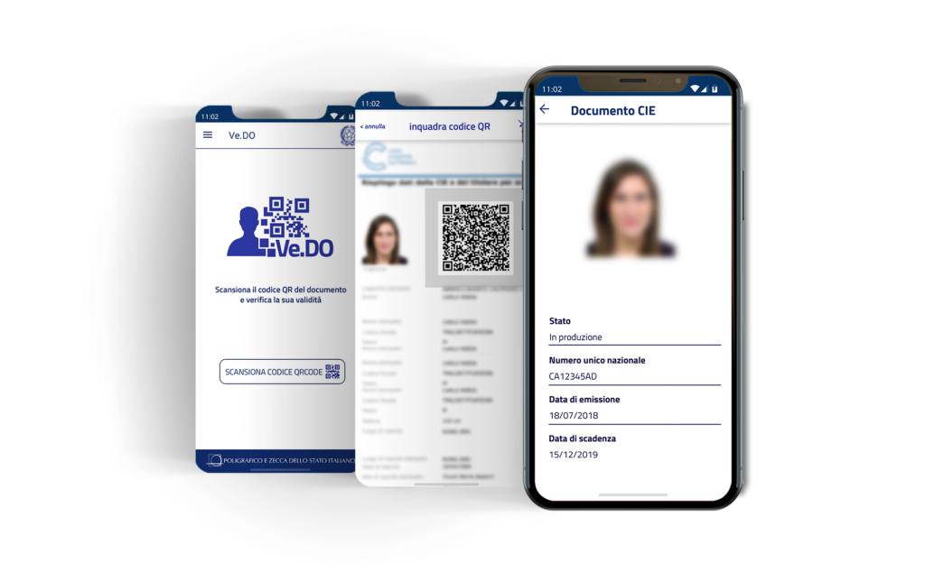 Schermata di utilizzo dell’app Ve.Do messa a disposizione dalla Zecca di Stato Italiana. Credit: www.cartaidentita.interno.gov.it
