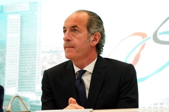 Luca Zaia al punto stampa straordinario del 13 luglio 2020. Credits: TGCom-24