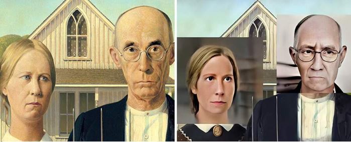 Grant Wood, American Gothic (1930). Credit: Denis Shiryaev.
