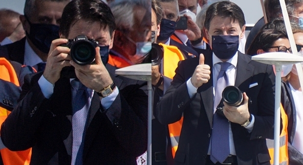 Il Presidente Conte alla cerimonia. Ph. ilmessaggero.it