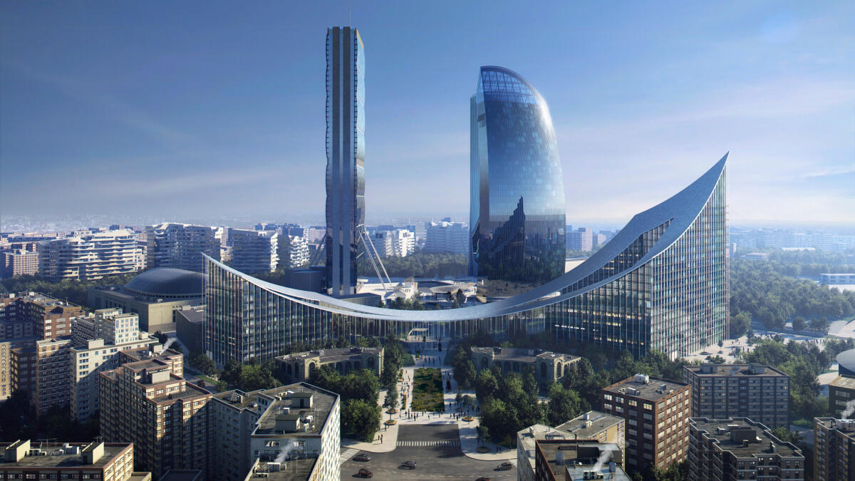 Il nuovo portale d'ingresso di CityLife a Milano - dezeen.com