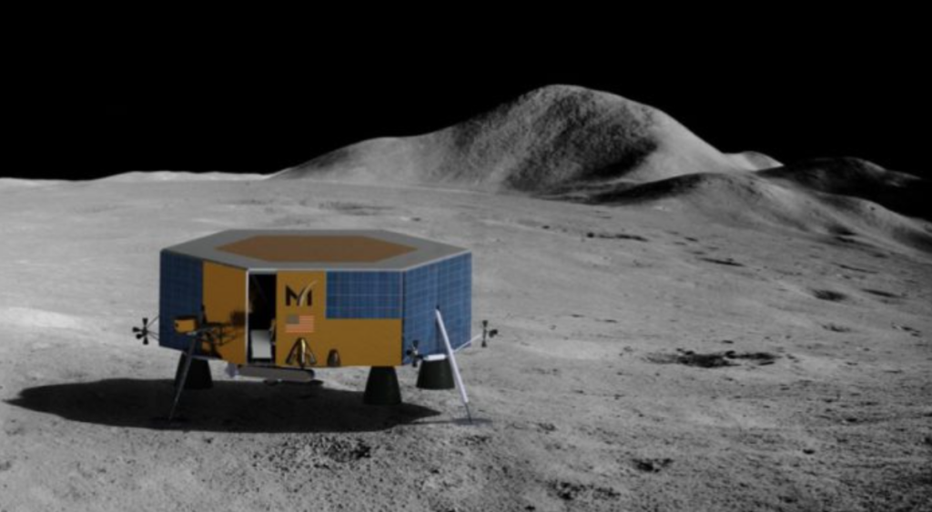 Il lander lunare XL-1 di Masten Space Systems. Credits: NASA/Masten Space Systems.