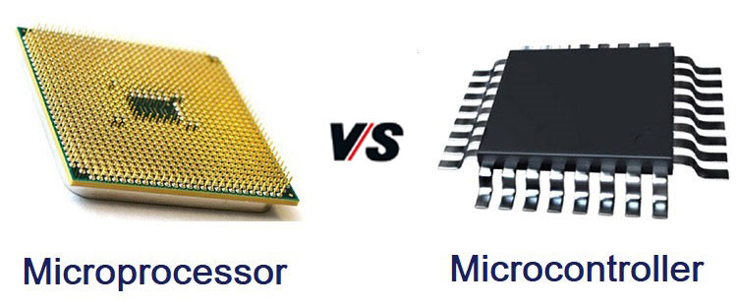 Microprocessor vs Microcontroller. Credits https://components101.com