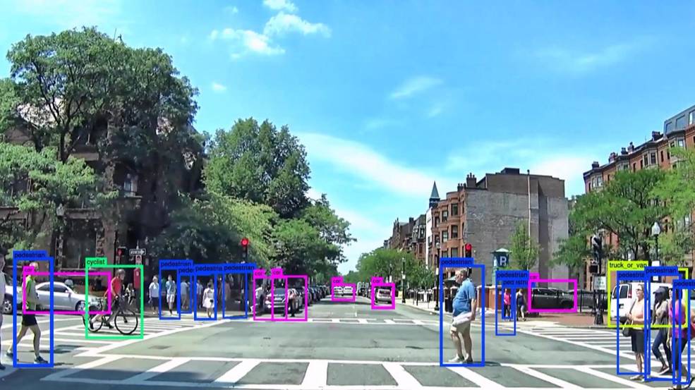 Rilevamento AI di una vettura in real time, attraverso il software sviluppato dalla compagnia NeuralaCredits: Neurala