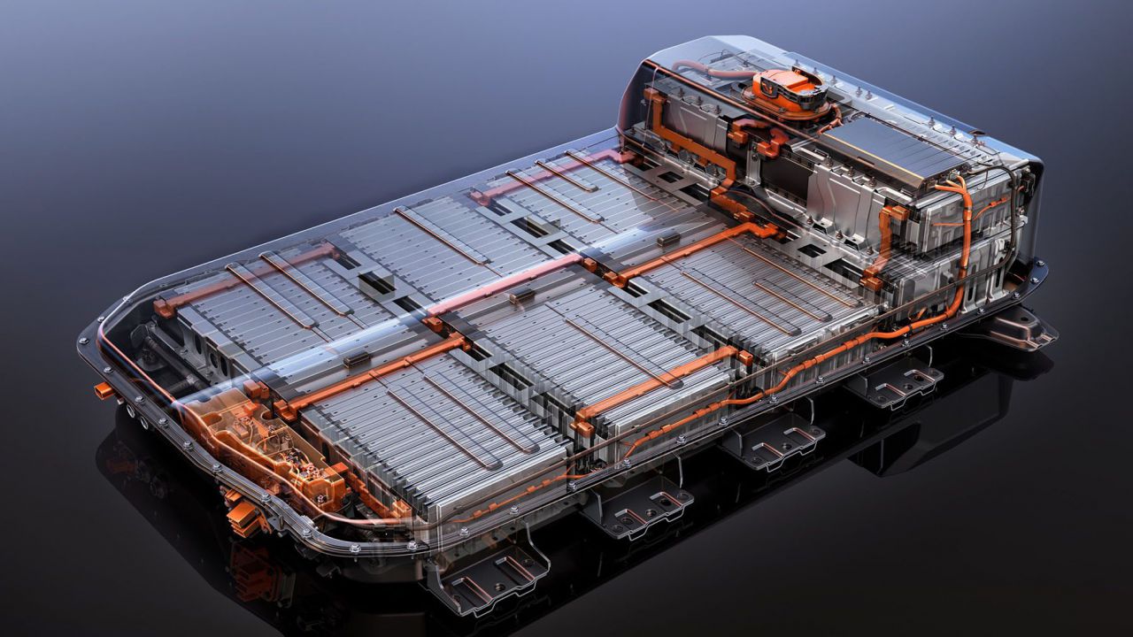 Il pacco batterie di un'auto elettrica